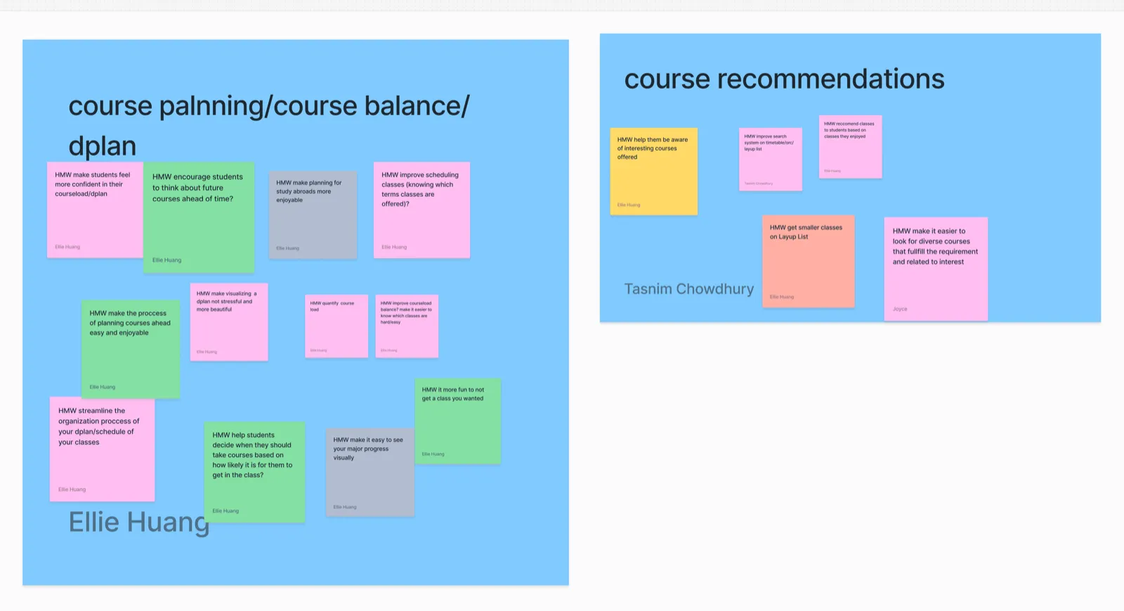 Pain points: course pairing, course balance and the D-plan, and course recommendations