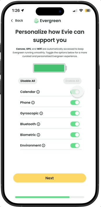Enable/disable buttons reduce cognitive load
